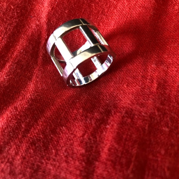 George Jensen Sterling Silver cage/barrel style ring - Picture 2 of 4